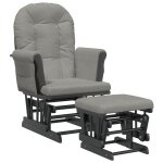 Vidaxl chaise berçante avec repose - pied gris clair tissu Vidaxl chaise berçante avec repose - pied gris clair tissu