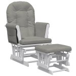 Vidaxl chaise berçante avec repose - pied gris clair tissu Vidaxl chaise berçante avec repose - pied gris clair tissu