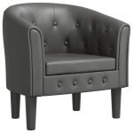 Vidaxl chaise cabriolet gris similicuir