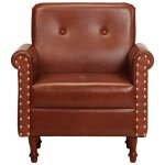 Vidaxl chaise cabriolet marron cuir v�ritable