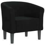 Vidaxl chaise cabriolet noir tissu