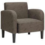 Vidaxl chaise de canap avec accoudoirs gris fonc 54 cm similicuir