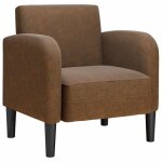 Vidaxl chaise de canap� avec accoudoirs marron 54 cm similicuir