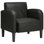 Vidaxl chaise de canap� avec accoudoirs noir 54 cm similicuir