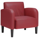 Vidaxl chaise de canap et accoudoirs rouge bordeaux 54 cm similicuir