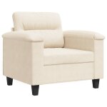 Vidaxl chaise de canap� beige 60 cm tissu microfibre