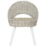 Vidaxl chaise de canap rotin kubu blanc