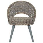 Vidaxl chaise de canap rotin kubu gris