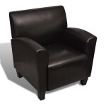 Vidaxl chaise de canap marron fonc similicuir