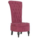 Vidaxl chaise  dossier haut rouge bordeaux conception de bouton