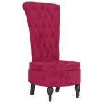 Vidaxl chaise � dossier haut rouge bordeaux conception de bouton