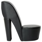 Vidaxl chaise en forme de chaussure à talon haut noir similicuir Vidaxl chaise en forme de chaussure à talon haut noir similicuir