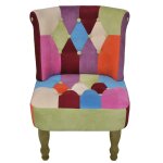 Vidaxl chaise fran�aise au design patchwork tissu
