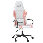 Vidaxl chaise de jeu de massage blanc et rose similicuir