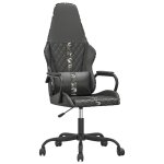 Vidaxl chaise de jeu de massage camouflage et noir similicuir