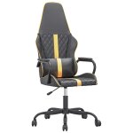 Vidaxl chaise de jeu de massage dor� et noir similicuir