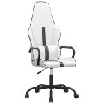 Vidaxl chaise de jeu de massage noir et blanc similicuir
