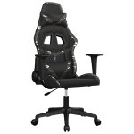 Vidaxl chaise de jeu de massage noir et camouflage similicuir