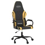 Vidaxl chaise de jeu de massage noir et dor� similicuir