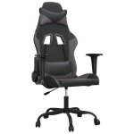 Vidaxl chaise de jeu de massage noir et gris similicuir