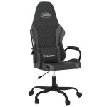 Vidaxl chaise de jeu de massage noir et gris similicuir