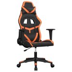 Vidaxl chaise de jeu de massage noir et orange similicuir
