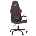 Vidaxl chaise de jeu de massage noir et rouge bordeaux similicuir