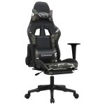 Vidaxl chaise de jeu de massage repose - pied noir camouflage similicuir Vidaxl chaise de jeu de massage repose - pied noir camouflage similicuir