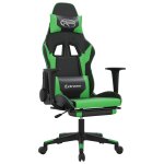 Vidaxl chaise de jeu de massage et repose - pied noir et vert similicuir Vidaxl chaise de jeu de massage et repose - pied noir et vert similicuir