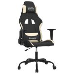 Vidaxl chaise de jeu noir et cr�me tissu