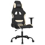 Vidaxl chaise de jeu noir et cr�me tissu