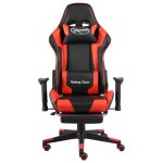 Vidaxl chaise de jeu pivotante avec repose - pied rouge pvc