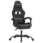 Vidaxl chaise de jeu avec repose - pied noir similicuir