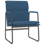 Vidaxl chaise longue bleu 55x64x80 cm tissu