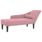 Vidaxl chaise longue avec coussins rose velours Vidaxl chaise longue avec coussins rose velours