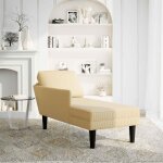 Vidaxl chaise longue avec coussin tissu en velours ctel gris - vert