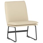 Vidaxl chaise longue cr�me 52x75x76 cm tissu