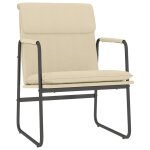 Vidaxl chaise longue cr�me 55x64x80 cm tissu