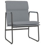 Vidaxl chaise longue gris clair 55x64x80 cm tissu