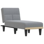 Vidaxl chaise longue gris clair tissu