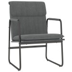 Vidaxl chaise longue gris fonc� 55x64x80 cm tissu