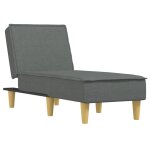 Vidaxl chaise longue gris fonc tissu