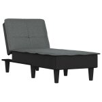 Vidaxl chaise longue gris foncé tissu Vidaxl chaise longue gris foncé tissu