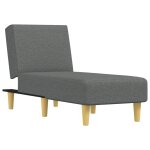 Vidaxl chaise longue gris fonc� tissu