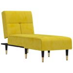 Vidaxl chaise longue jaune velours Vidaxl chaise longue jaune velours