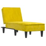 Vidaxl chaise longue jaune velours Vidaxl chaise longue jaune velours