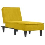 Vidaxl chaise longue jaune velours