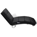 Vidaxl chaise longue de massage noir similicuir