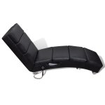 Vidaxl chaise longue de massage noir similicuir