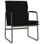 Vidaxl chaise longue noir 55x64x80 cm similicuir